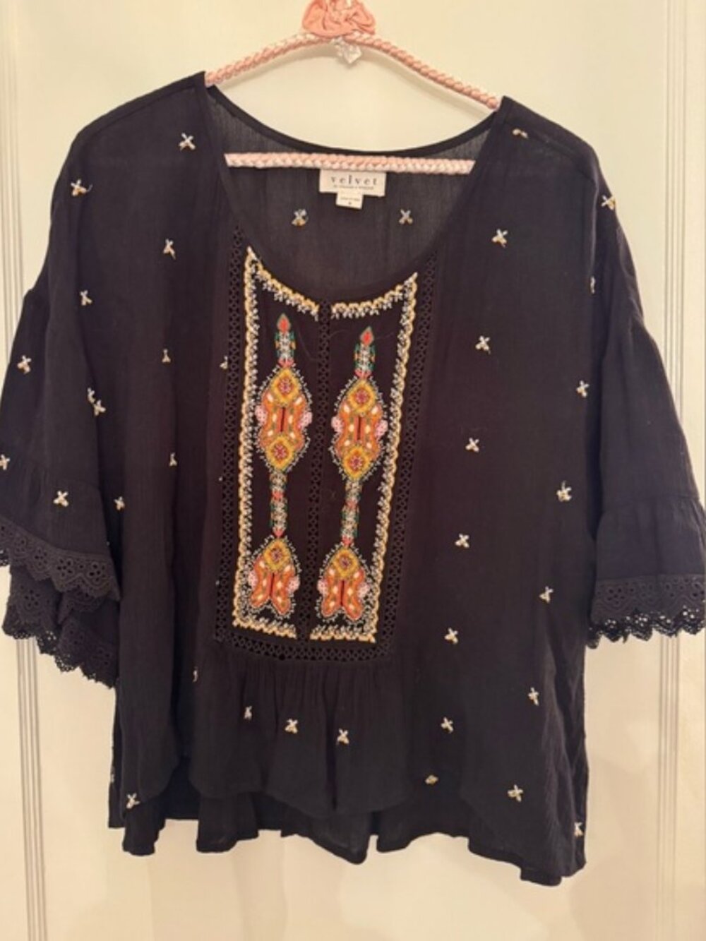 Velvet by Graham & Spencer top with beading detail